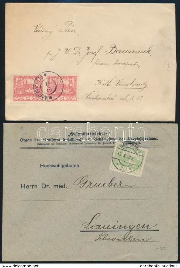 Csehszlovákia 8 Db Hradzsin Bélyeges Küldemény / Czechoslovakia 8 Covers / Postcards With Hradschin Stamps - Autres & Non Classés