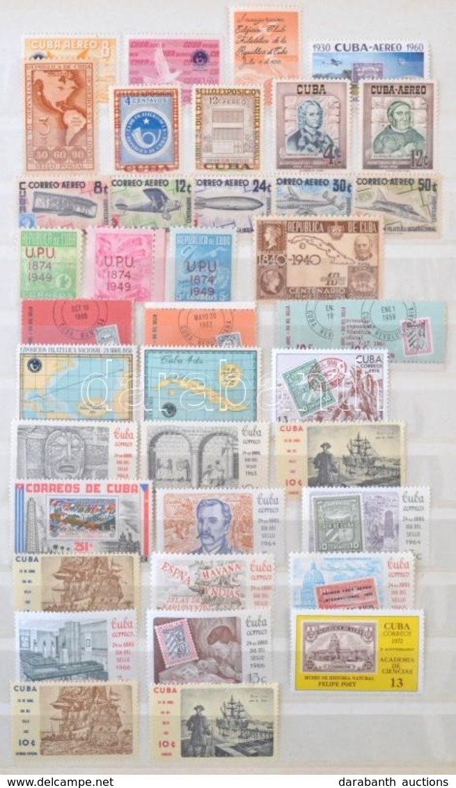 ** Kuba Kb 390 Db Bélyegből és 5 Blokkból álló Gyűjtemény 13 Lapos Abria Berakóban / Cuba Ca. 390 Stamps And 5 Blocks In - Other & Unclassified