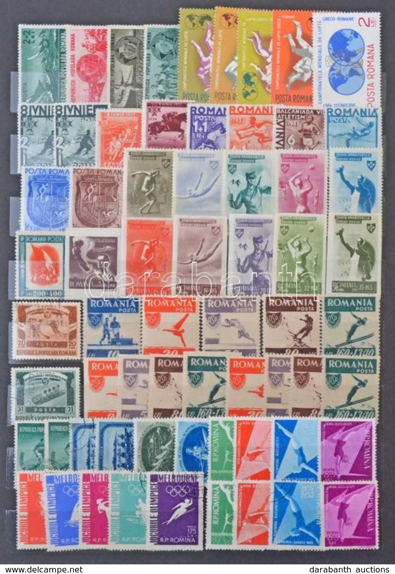 ** O Sport Motívum Kb 1.230 Db Bélyeg és 44 Blokk 16 Lapos Jó Minőségű Berakóban / Sport Collection Ca. 1.230 Stamps And - Autres & Non Classés