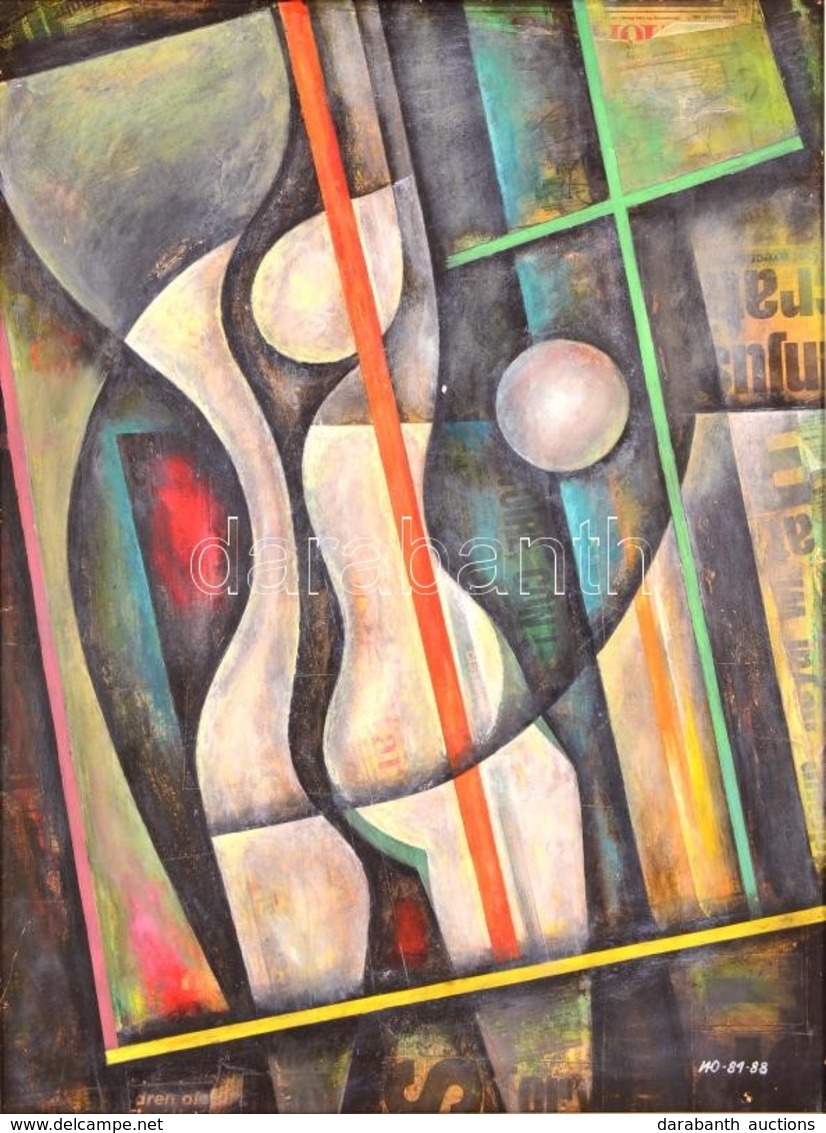 Izoszimov Jurij Grigojevics (1947-): Kompozíció. Olaj, Farost, Jelzett, Keretben, 70x60 Cm - Autres & Non Classés