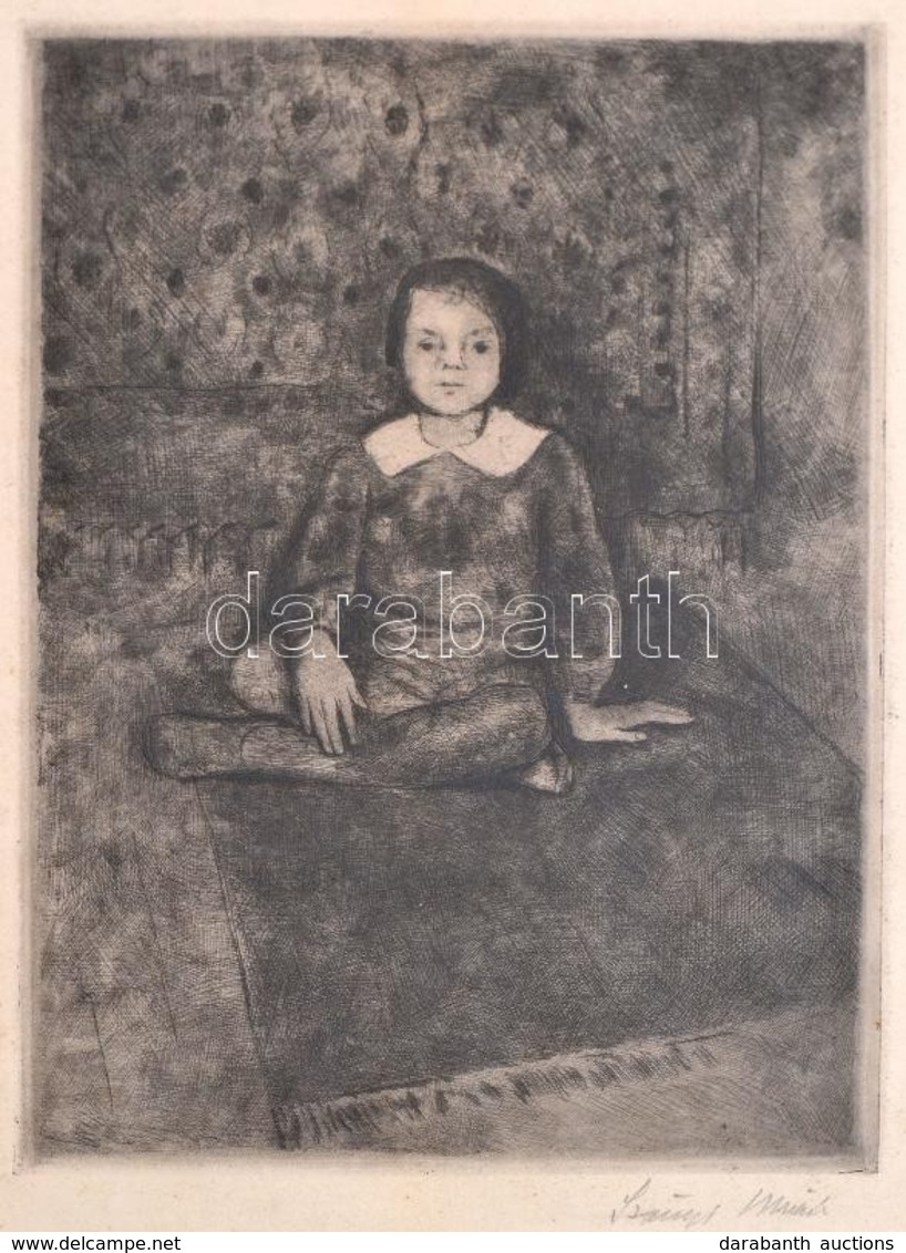 Szőnyi István (1894-1960): Zsuzsa. Rézkarc, Papír, Jelzett, üvegezett Keretben, 23×17 Cm - Other & Unclassified