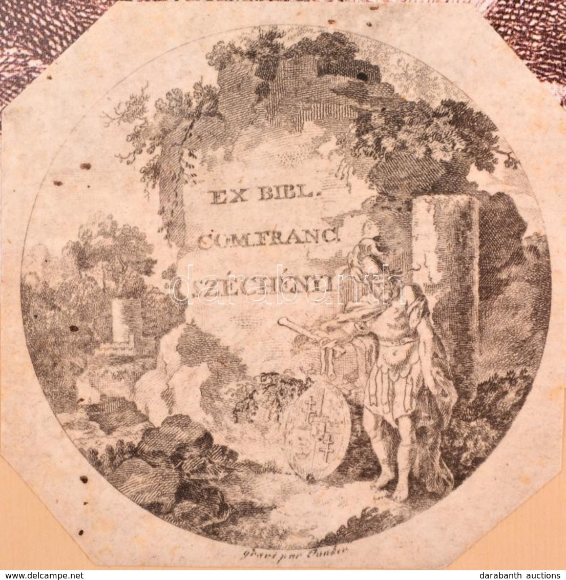 Cca 1810 Gróf Széchényi Ferenc (1754-1820) államférfi, Könyvtár- és Múzeumalapító, Somogy Vármegye Főispánja Ex Libris,  - Prints & Engravings