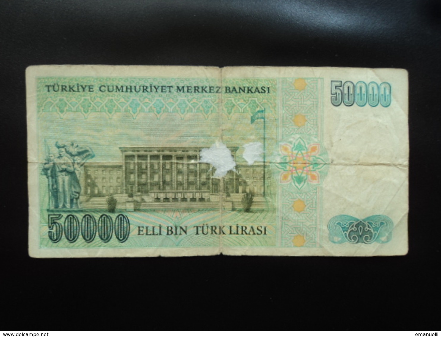 TURQUIE : 50 000 LIRA    L.1970 (1989)  P 203    B+ - Turquie