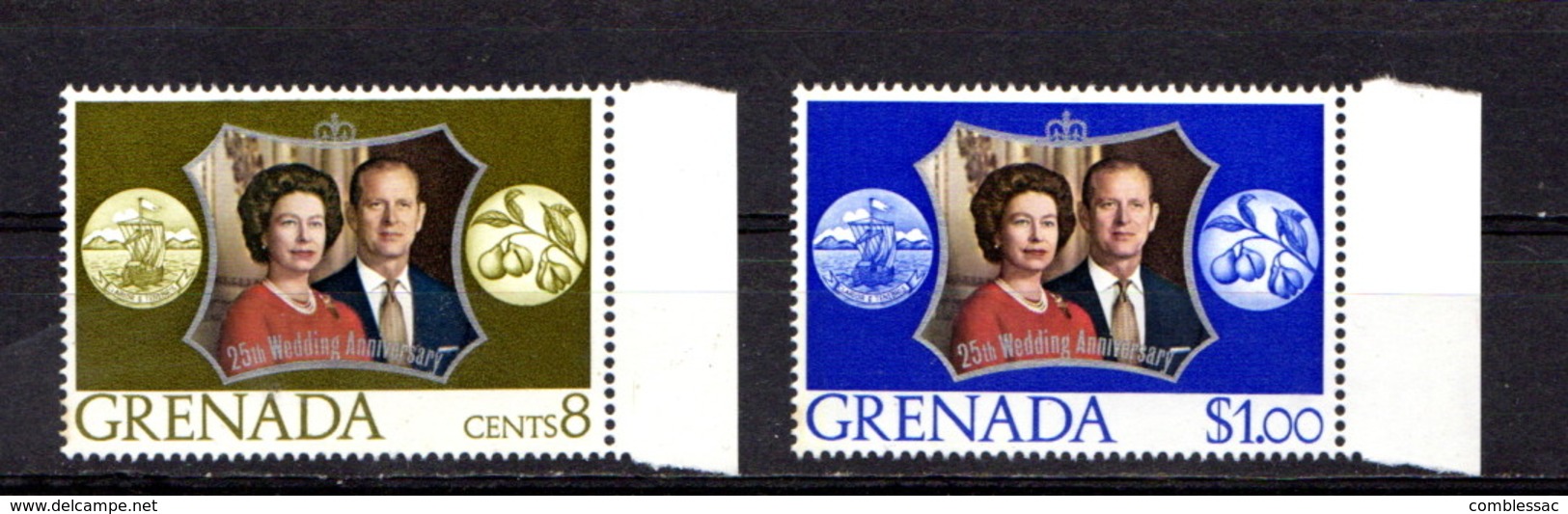 GRENADA    1972    Royal  Silver  Wedding    Set  Of  2    MNH - Grenada (1974-...)