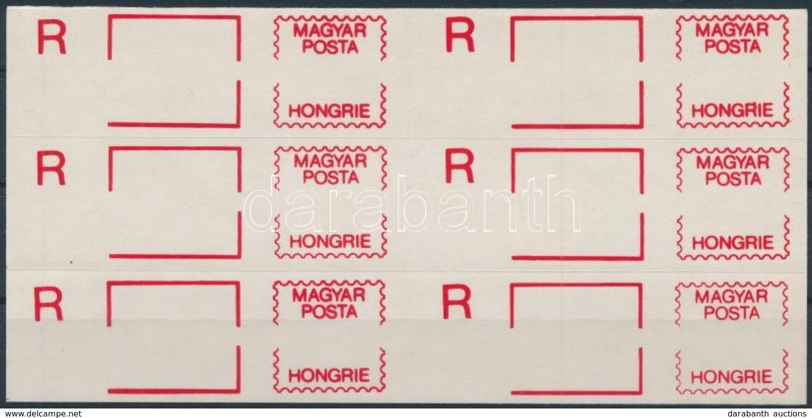 1988 Számítógépes Felvevő Munkahely Ajánlott Etikett Címkéje Használatlanul, Az Eredeti Gyártási Hatostömbben, Igen Nagy - Non Classés