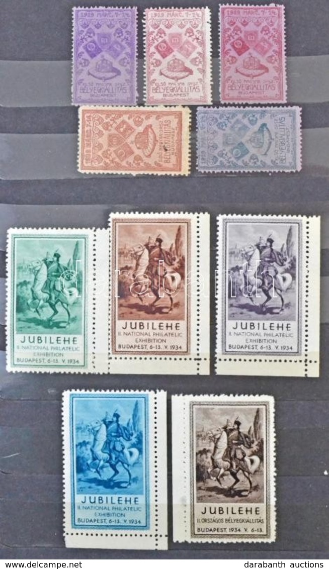 Javarészt Magyar Levélzáró Gyűjtemény, Főleg Bélyegkiállítás Témában 8 Lapos Berakóban / Stamp Expositions, Mostly Hunga - Unclassified