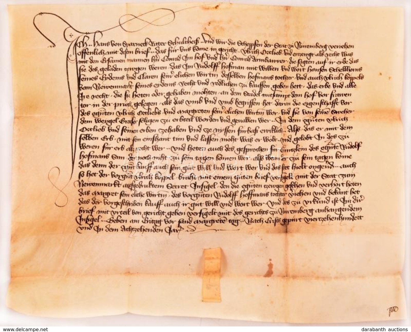 1418 Nürnberg, Hans Von Sparneck (1380 K.--1430-1440 Között) Birodalmi Bíró és A Nürnbergi Városbírák Július 12-én (am E - Non Classés