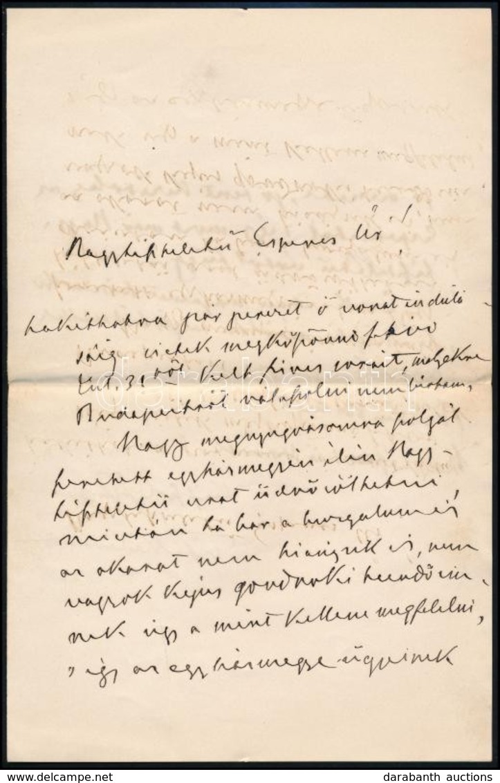 VÉDETT! 1884 Gróf Tisza Kálmán (1830-1902) Saját Kézzel írt Levele Szél Kálmán Református Esperesnek (1838-1928) Melyben - Unclassified