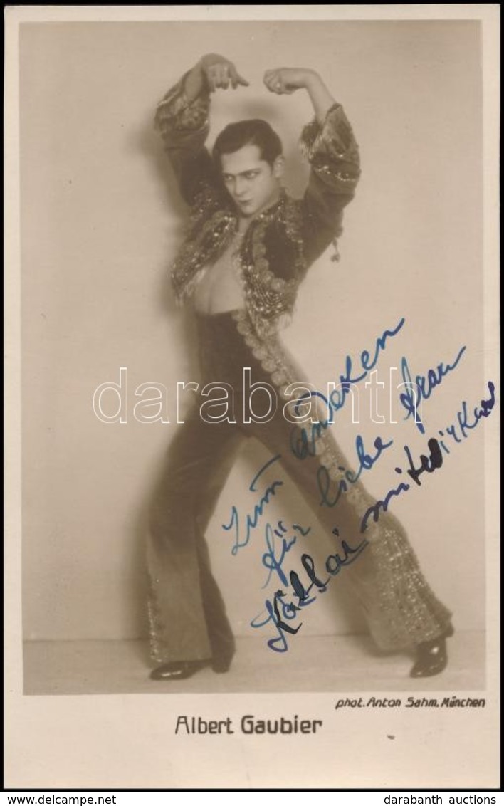 Albert Gaubier (1908-1991) Táncművész, Koreográfus,)  Dedikált Fotólapja / Autograph Signed Postcard - Sonstige & Ohne Zuordnung