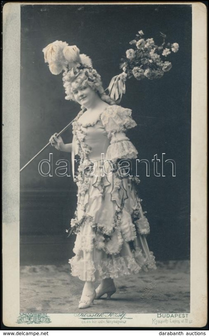 Cca 1910 Szoyer Ilona (1879-1956) Opera-énekesnő, Dedikált Keményhátú Fotó Kossak Műterméből, 14x22 Cm - Autres & Non Classés
