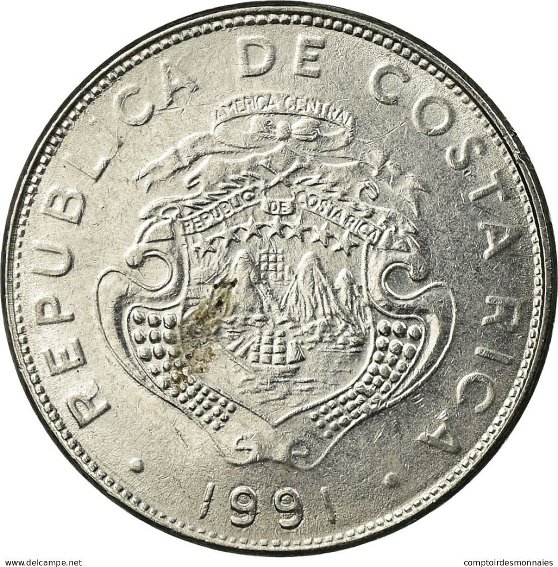 Monnaie, Costa Rica, Colon, 1991, TTB, Stainless Steel, KM:210.1 - Costa Rica