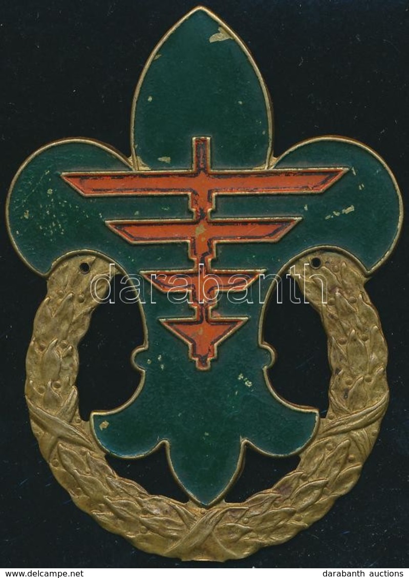 Holland? Cserkész Jelvény, Apró Kopásokkal / Dutch? Textile Badge With Minor Signs Of Use, 8×5,5 Cm - Scoutisme