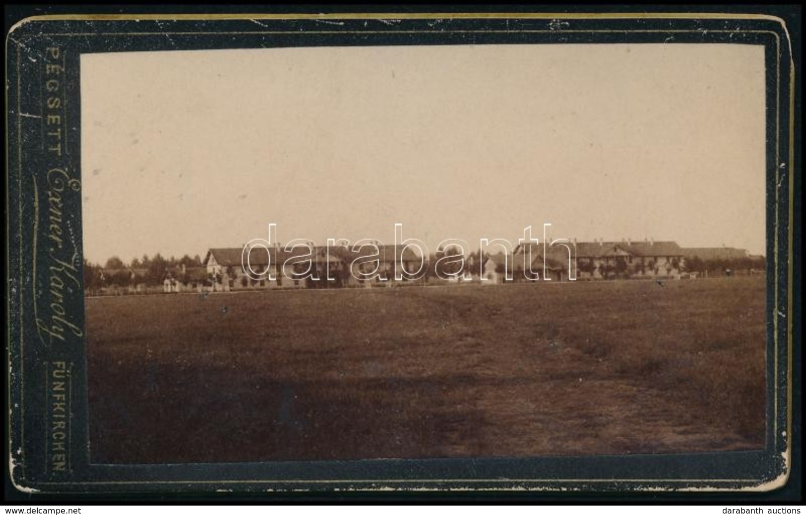 Cca 1890 Pécs, Katonai Sátortábor, Keményhátú Fotó Exner Károly Műterméből, 6,5×11 Cm - Other & Unclassified