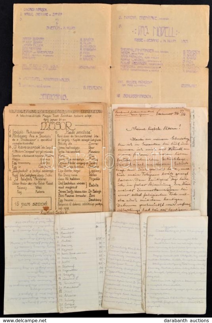 1916-1920 Ehrenthal Zoltán A Cs. és Kir. 28. Tábori Vadászzászlóalj Kadétjának Hadifogolytábori Levelezése Az Orosz Hadi - Other & Unclassified