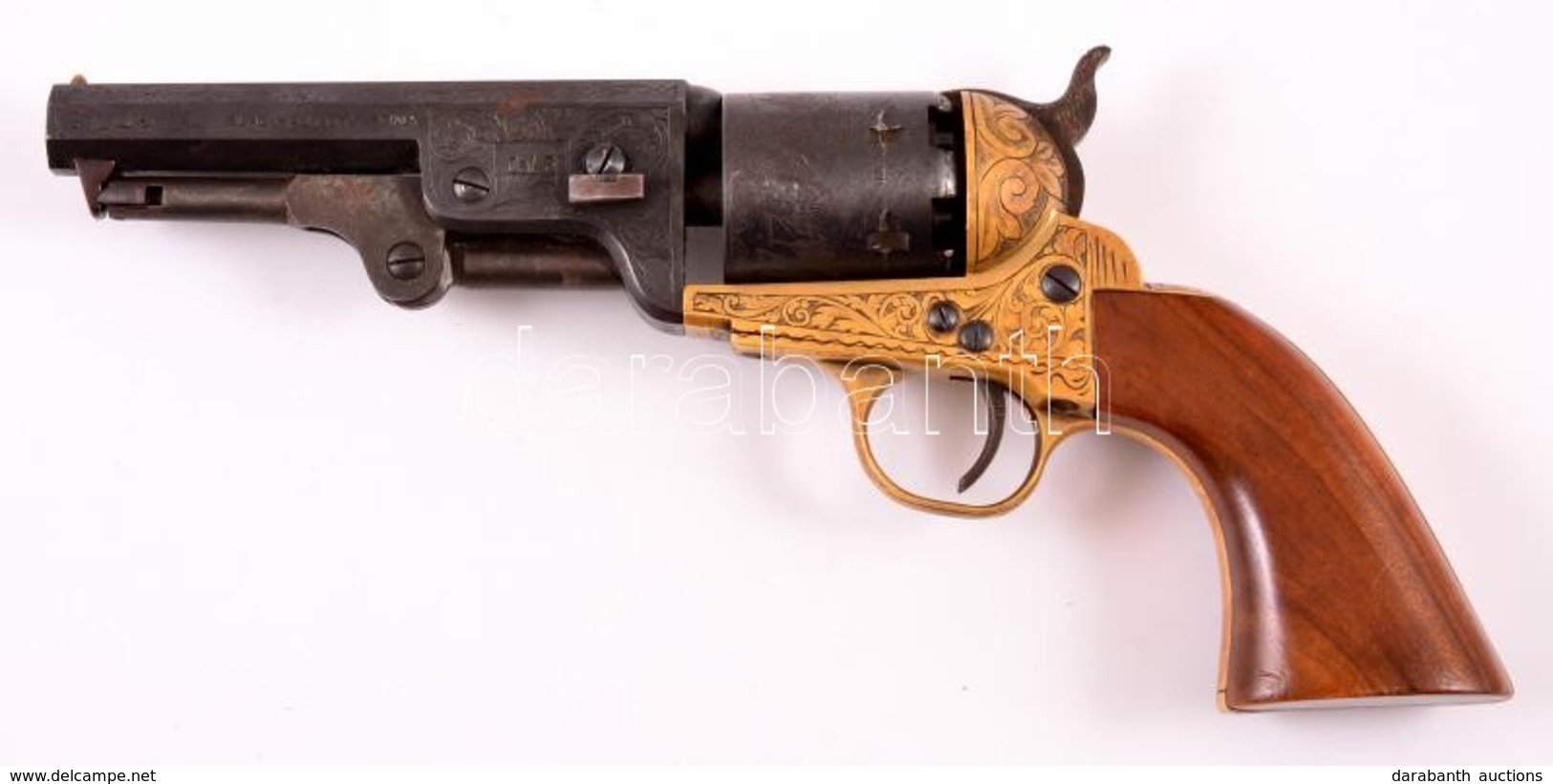 1851 Sheriff 15' 36cal Revolver Igányes Gyűjtői Replikája. Gazdagon Vésett Részekkel. / Quality Repica Revolver Handgun  - Autres & Non Classés