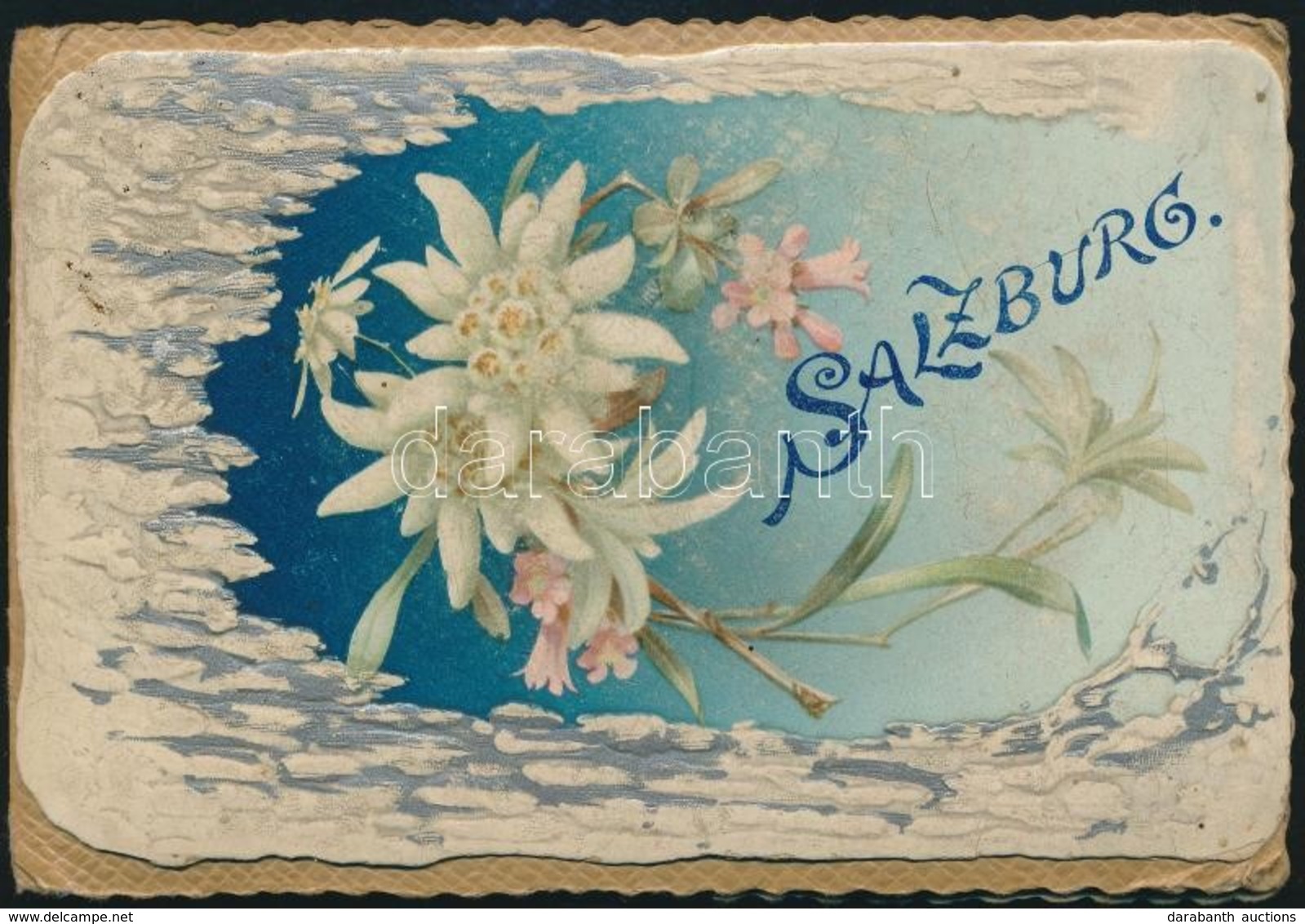 Cca 1890 Salzburg 20 Képet Tartalmazó Litografált Leporello Dombor Litografált Címlappal. / 20 Litho Images Leporello 13 - Non Classés