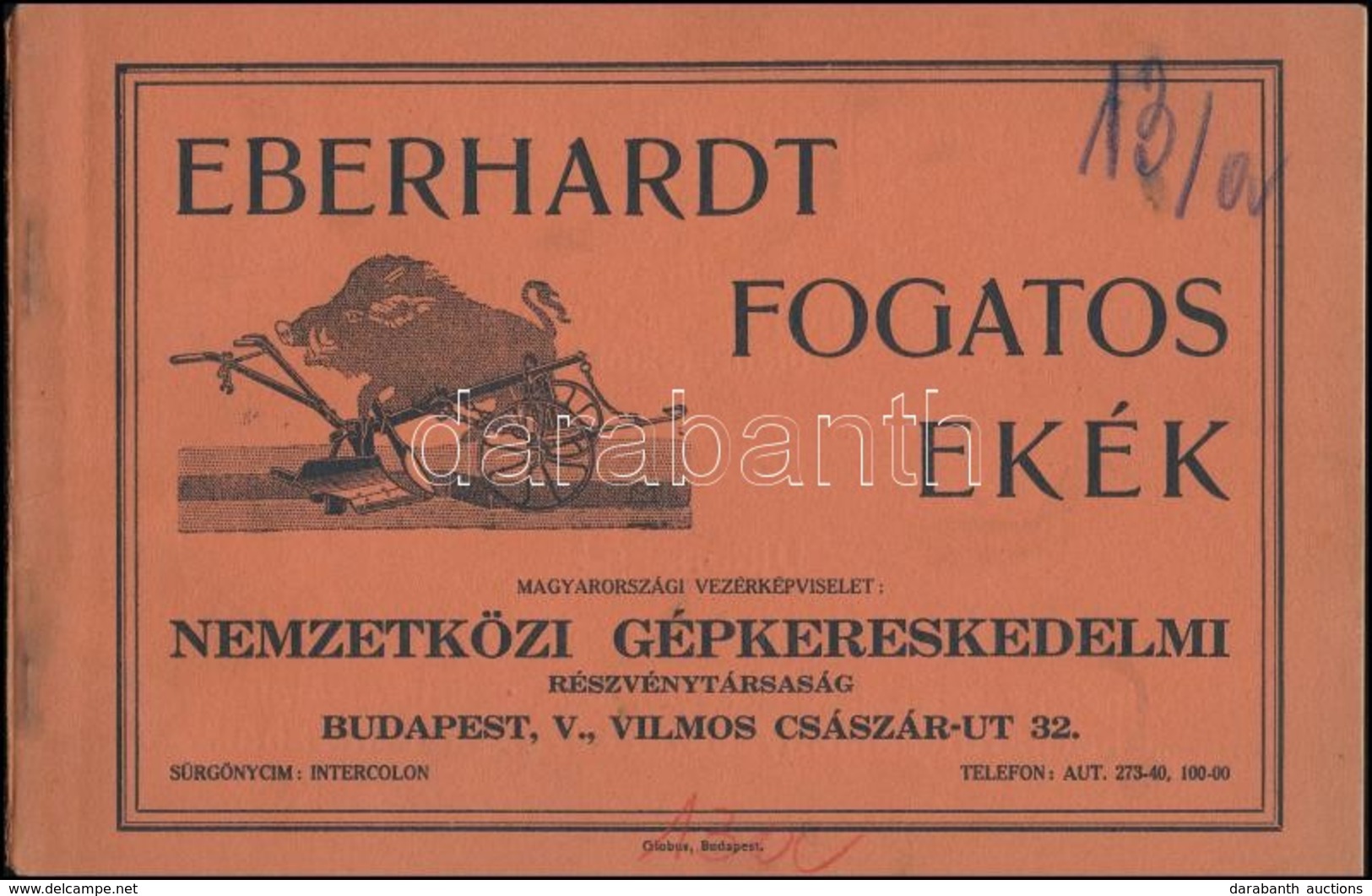 Cca 1910 Eberhardt Fogatos Ekék Képes áruminta Katalógusa. 48p. - Ohne Zuordnung