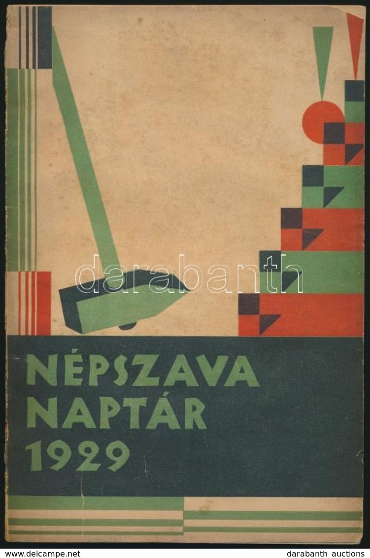 1929 Népszava Naptár, Díszes Papírkötésben, érdekes írásokkal - Non Classés