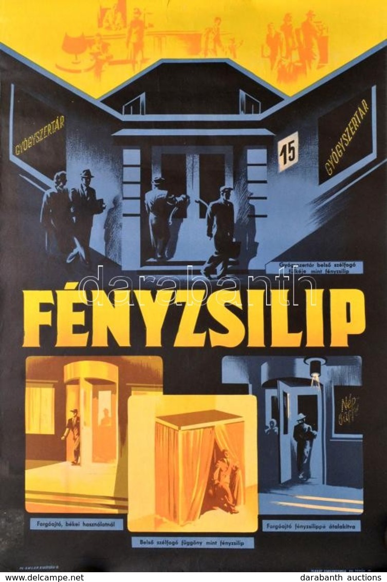 1953 Fényzsilip. Gyógyszertár Belső Fülkéje Mint Fényzsilip. Bp., Belügyminisztérium Légoltalmi Parancsnoksága Kiképzési - Sonstige & Ohne Zuordnung