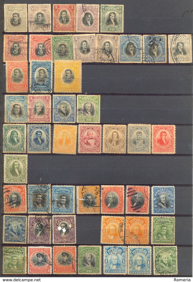 Equateur - 1899 -> 1947 Lot Timbres - Obl. Nºs Dans Description - Equateur