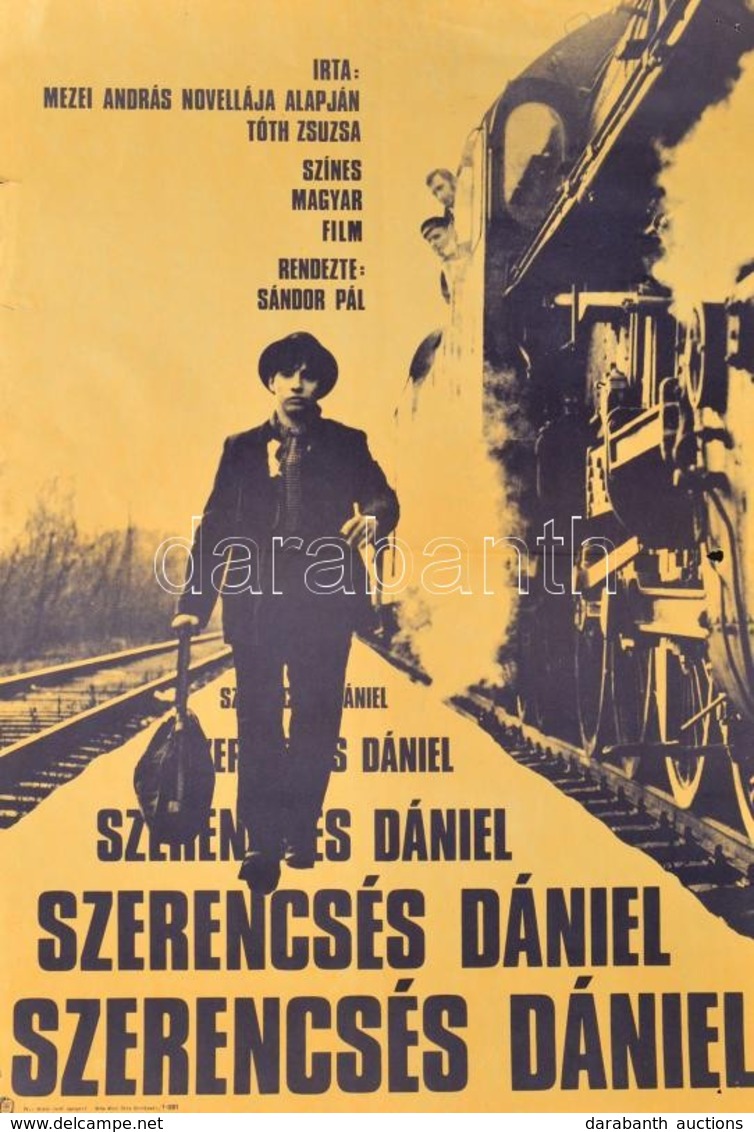 1983 Szerencsés Dániel, Rendezte: Sándor Pál, Filmplakát, Szakadással, Hajtott, Ritka Kiadás, 60×40 Cm - Autres & Non Classés