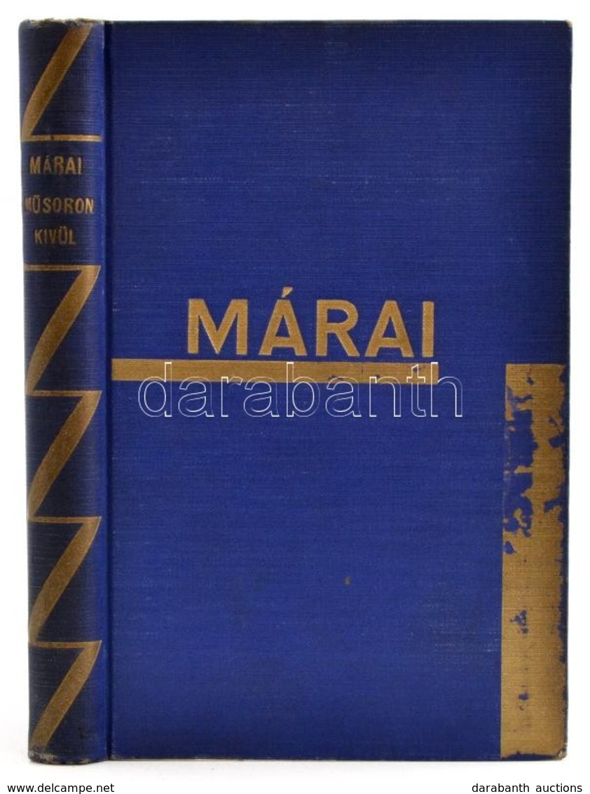 Márai Sándor: Műsoron Kívül. Bp.,(1931),Pantheon, (Bíró-ny.), 263+1 P. Kiadói Aranyozott Egészvászon-kötés, A Borítón Ki - Ohne Zuordnung