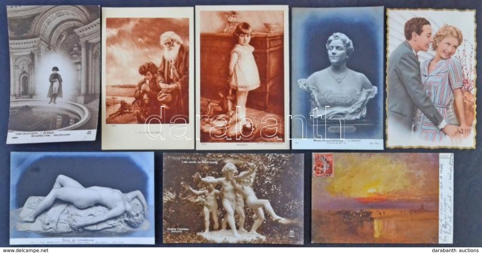 Egy Doboznyi (kb. 1500 Db) RÉGI Motívum Képeslap; Szobrok, Művészlapok, üdvözlőlapok / Cca. 1500 Pre-1945 Motive Postcar - Unclassified