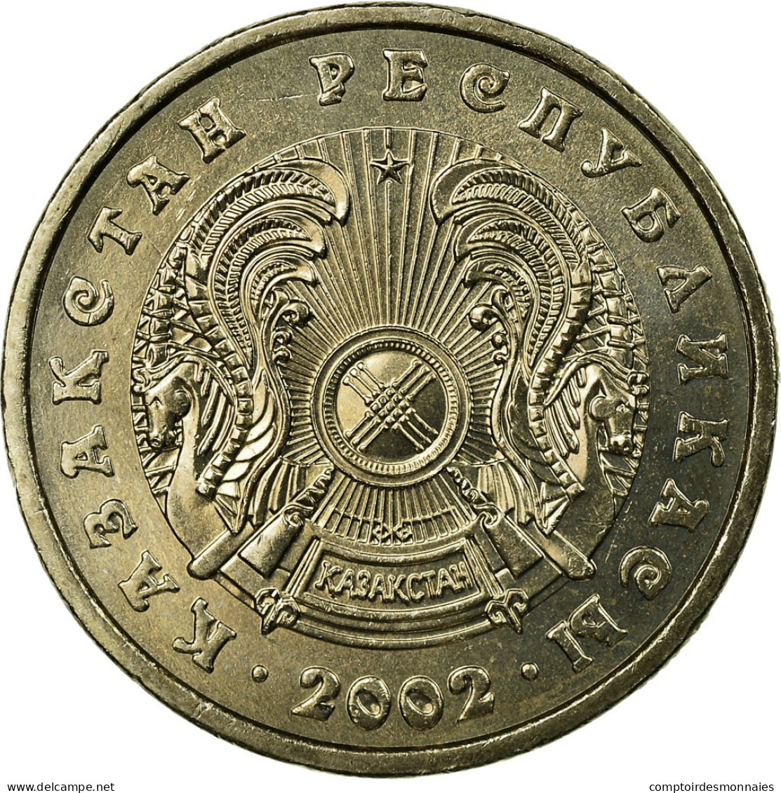 Monnaie, Kazakhstan, 20 Tenge, 2002, Kazakhstan Mint, SUP, Copper-Nickel-Zinc - Kazakhstan