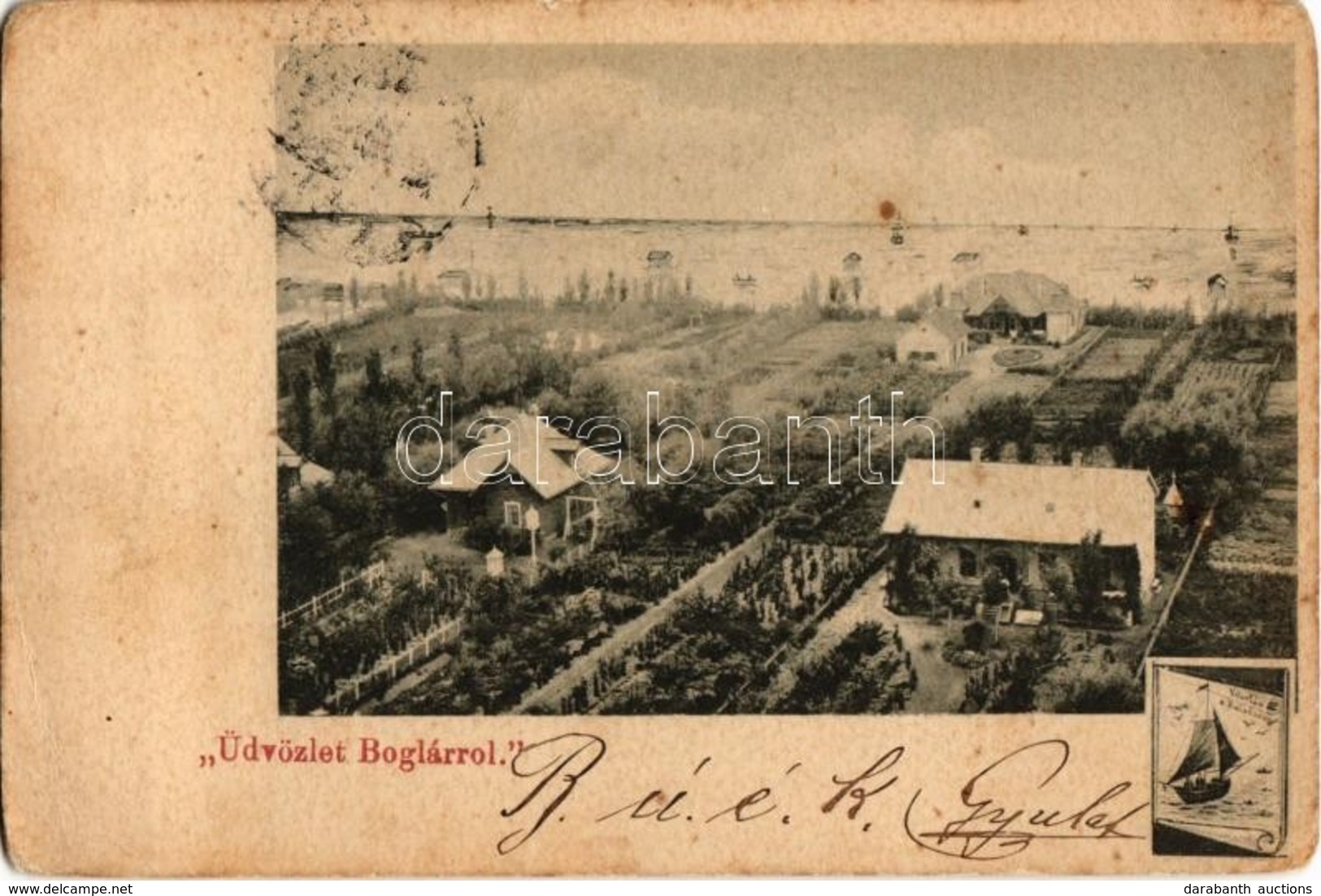 T2/T3 1903 Balatonboglár, Boglár; Balaton Parti Nyaralók, Villák, Vitorlás (EK) - Unclassified