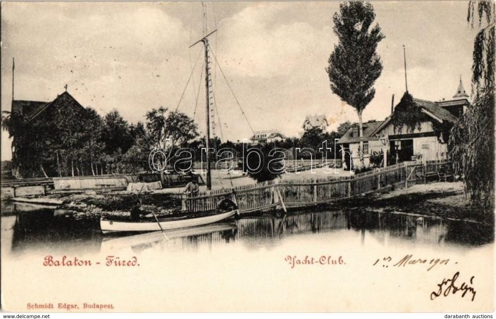 T2 1901 Balatonfüred, Yach-Club (Jacht Klub), Csónak - Non Classés