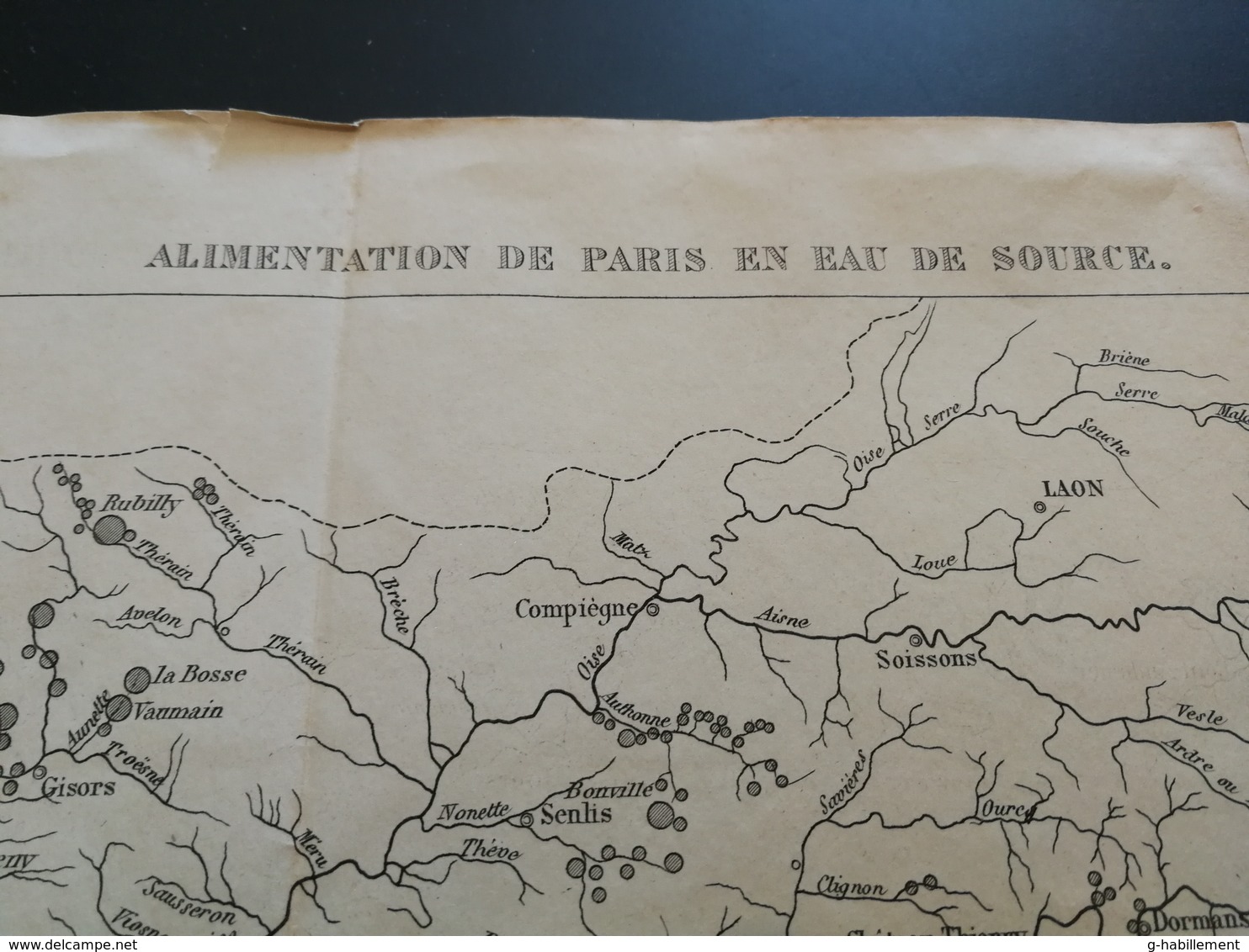 ANNALES PONTS Et CHAUSSEES (Dep 75) - Plan De L'Alimentation De Paris En Eau De Source - Graveur Macquer 1891 (CLA80) - Cartes Marines