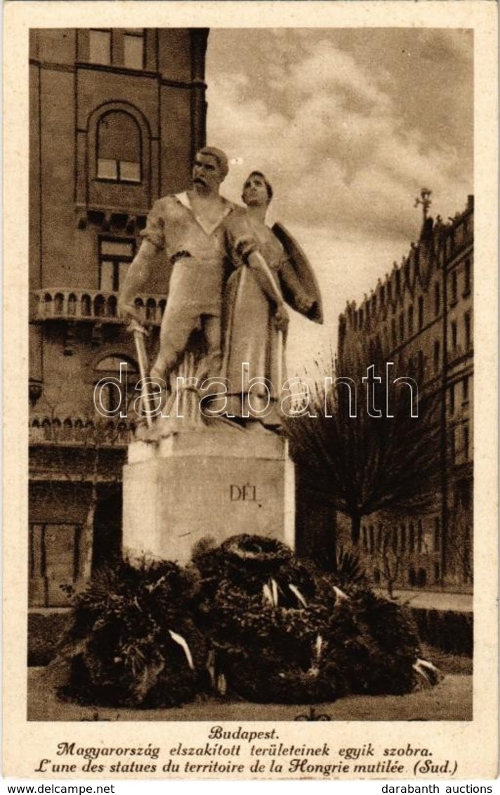 ** Budapest V. Szabadság Tér, Trianon Szoborcsoport, Irredenta - 4 Db Régi Lap Észak, Dél, Kelet, Nyugat Szobraival. Div - Ohne Zuordnung