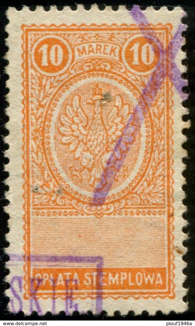 1921 Timbre Fiscal  Oplata Stemplowa (   10 Marek) - Fiscaux