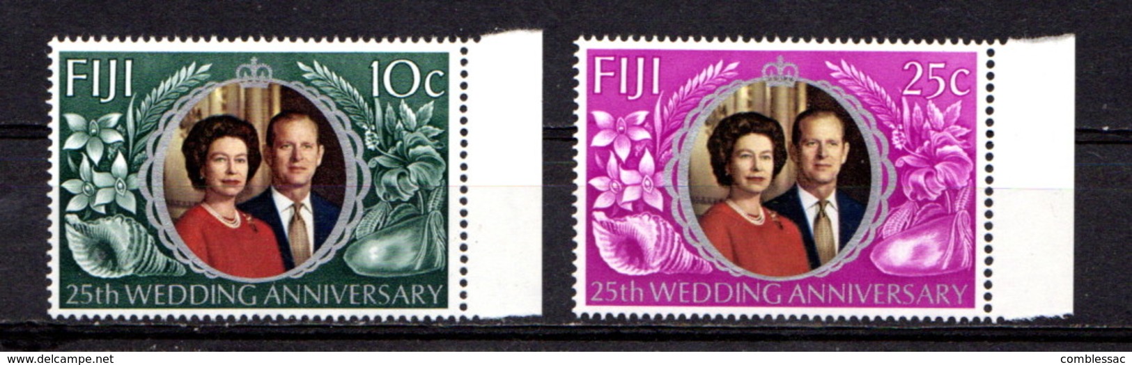 FIJI    1972    Royal  Silver  Wedding    Set  Of  2    MNH - Fiji (1970-...)