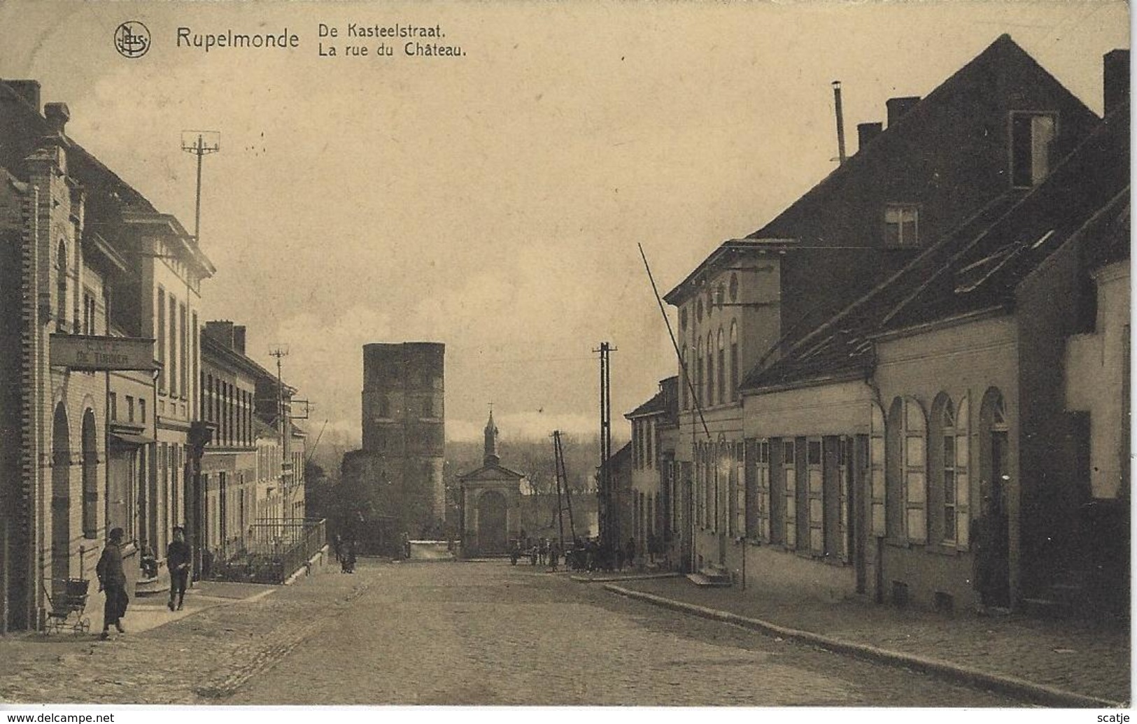 Rupelmonde   -   De Kasteelstraat. - Kruibeke