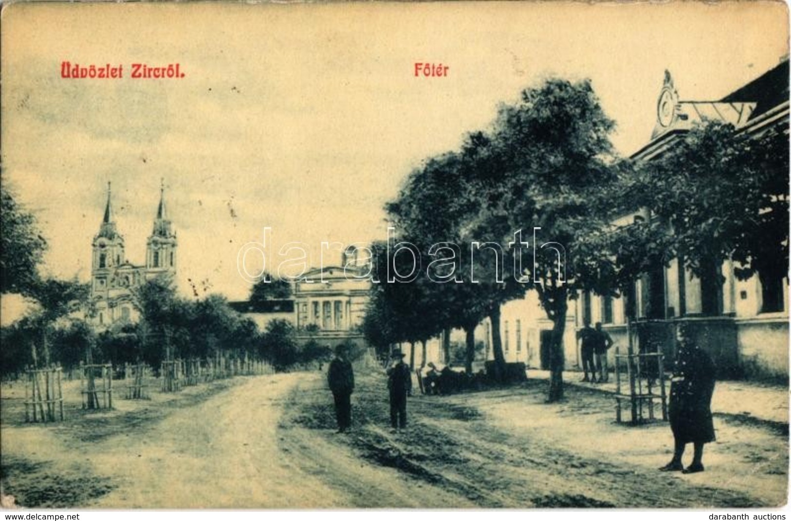 T2/T3 1908 Zirc, Fő Tér, Templom, Apáti Lakosztály. W.L. 2793. (EK) - Non Classés