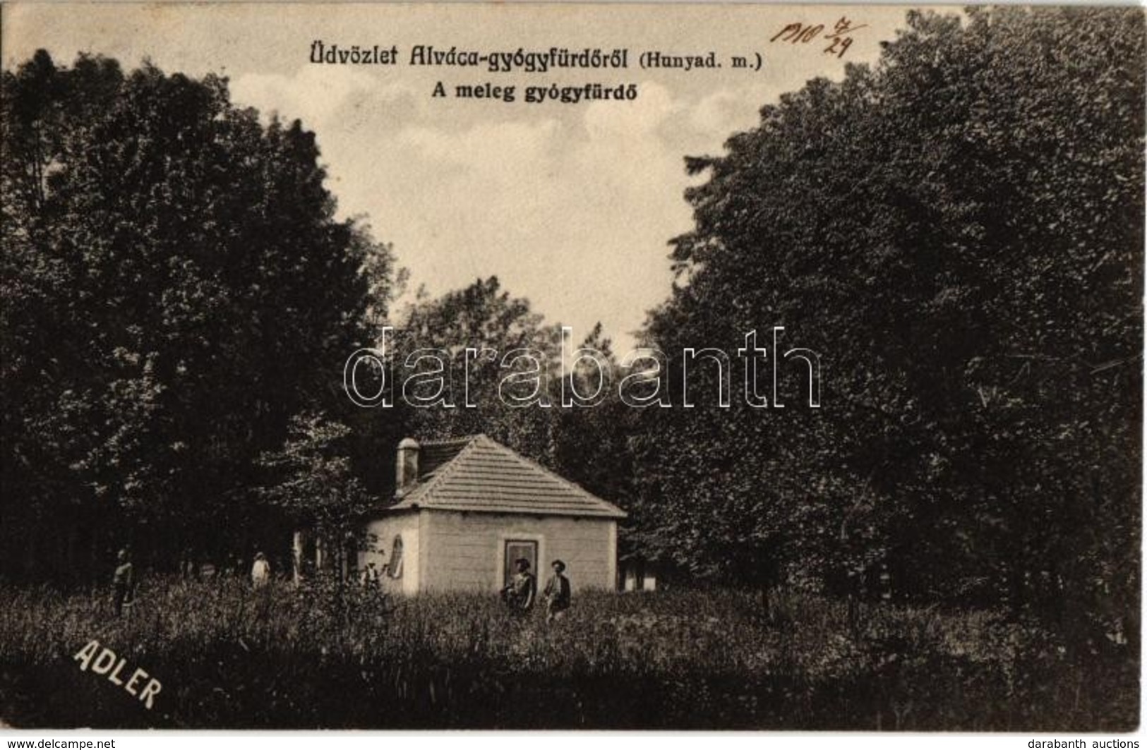 T2/T3 1912 Alváca-gyógyfürdő, Vata De Jos; Meleg Gyógyfürdő. Adler Fényirda 1910. / Hot Spa - Non Classés