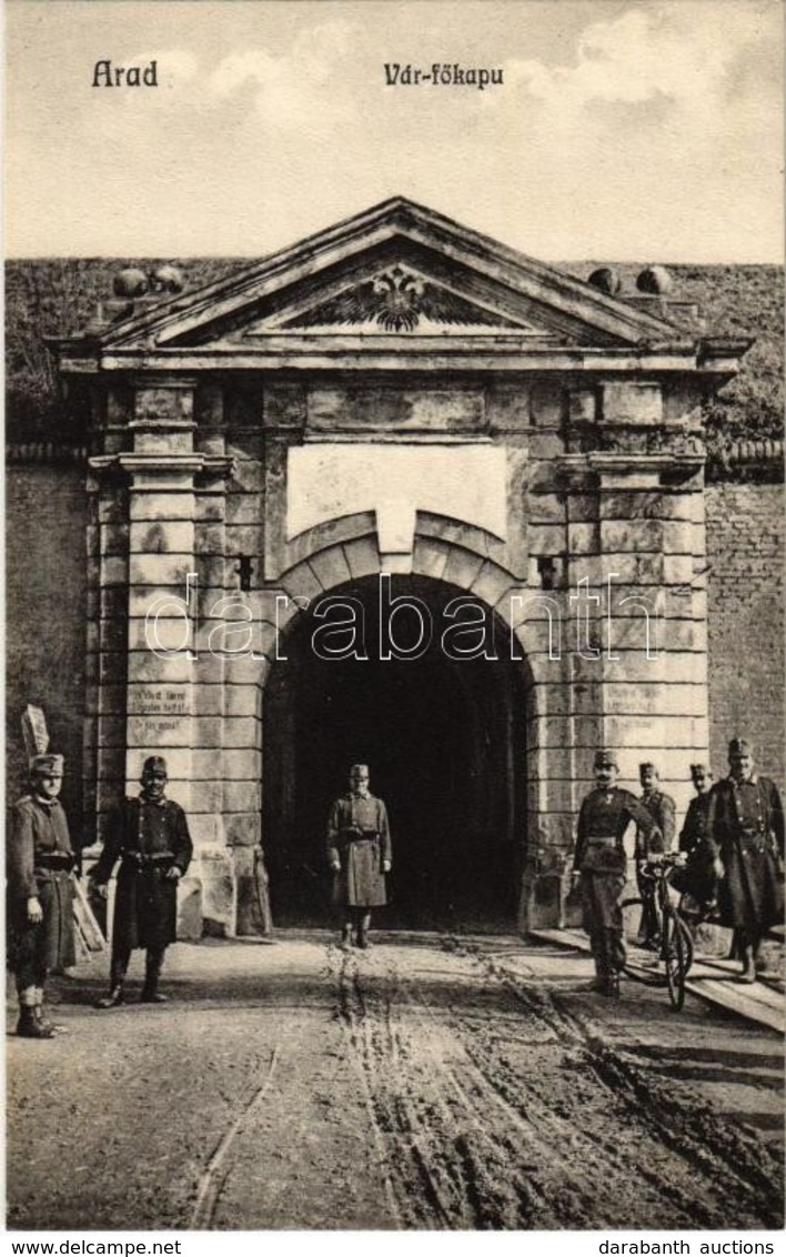 ** T1 Arad, Vár-főkapu, Kerékpáros Katona / Castle Gate, Soldiers With Bicycle - Non Classés