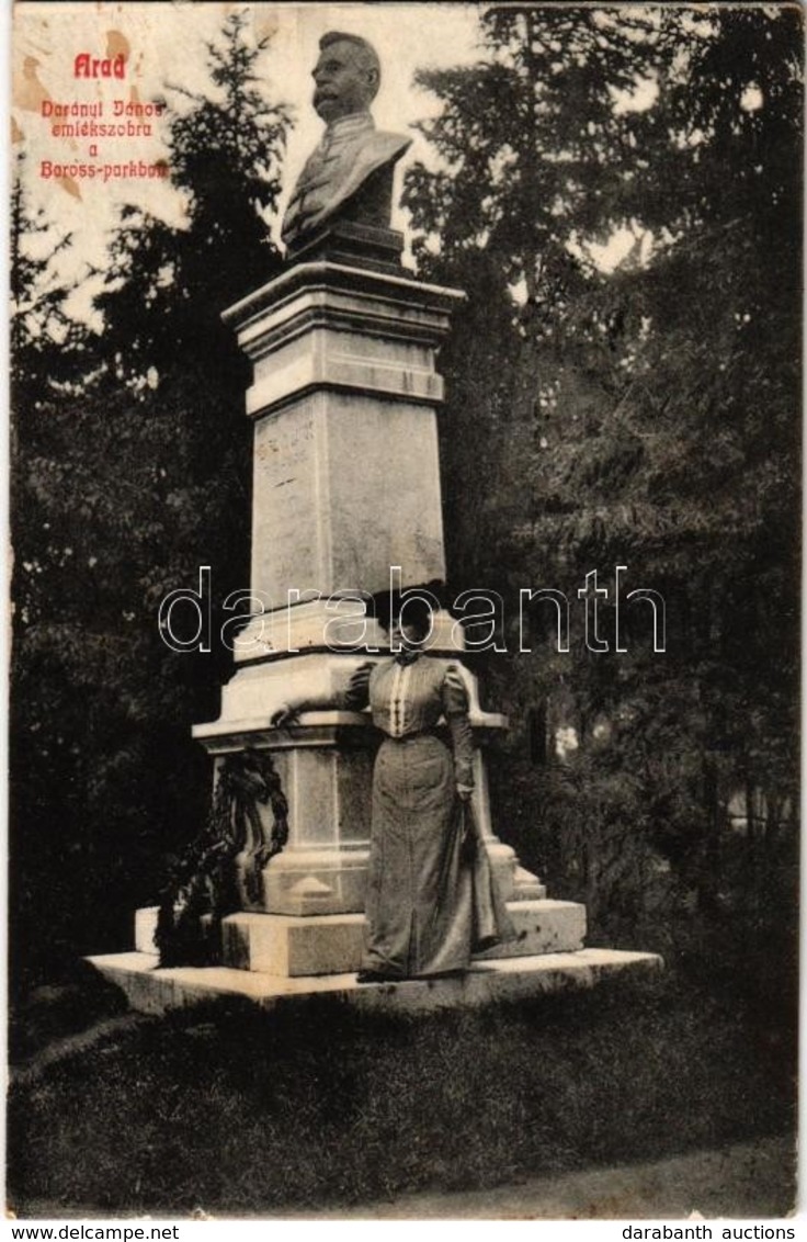 T2/T3 1908 Arad, Darányi János Emlékszobra A Baross Parkban / Monument (fl) - Non Classés