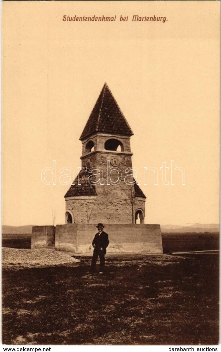 ** T1 Barcaföldvár, Földvár, Marienburg, Feldioara; Deák Emlék. H. Zeidner / Studentendenkmal / Monument - Unclassified