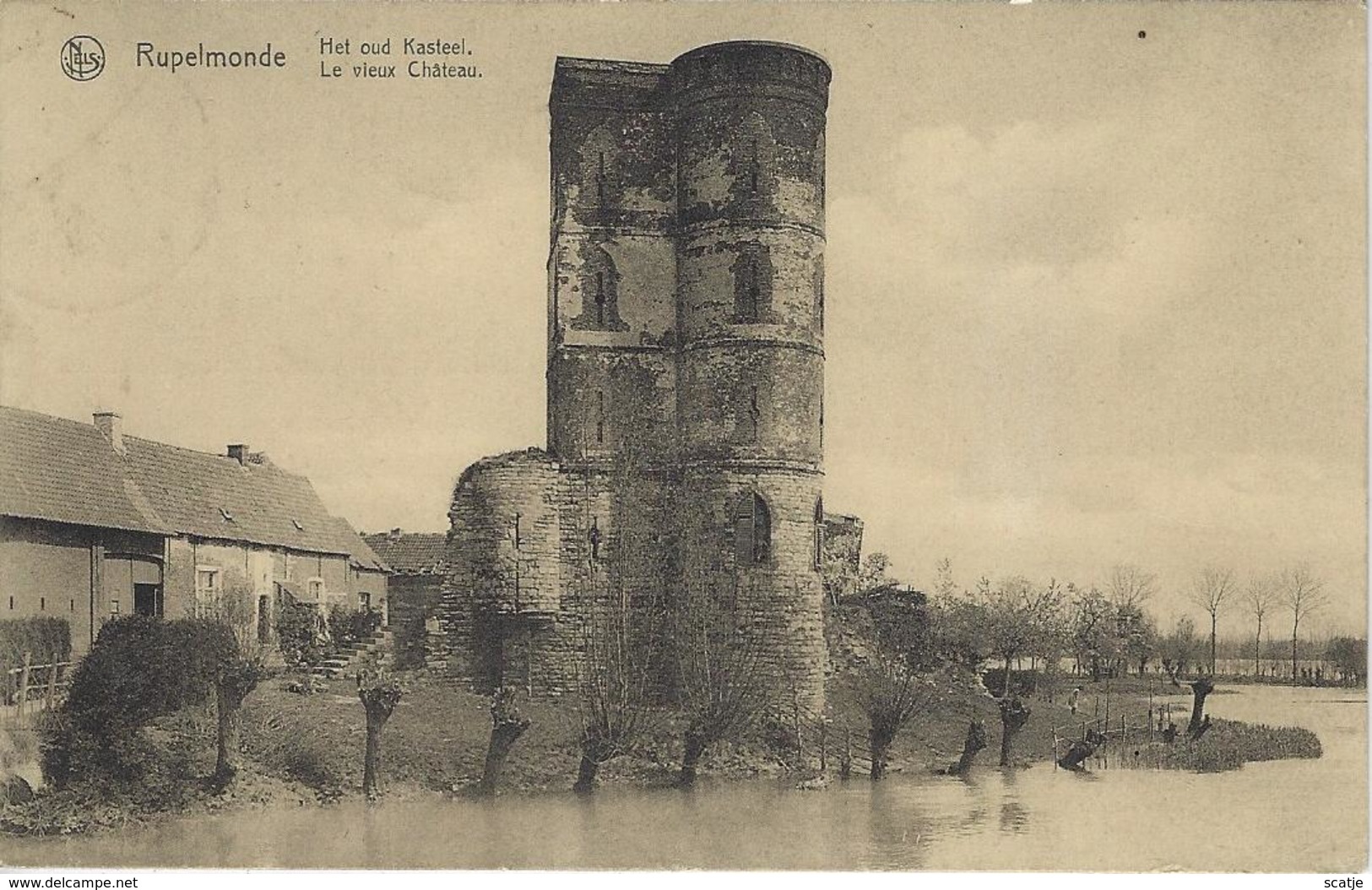 Rupelmonde   -  Het Oud Kasteel.   1931   Naar   Astene - Kruibeke