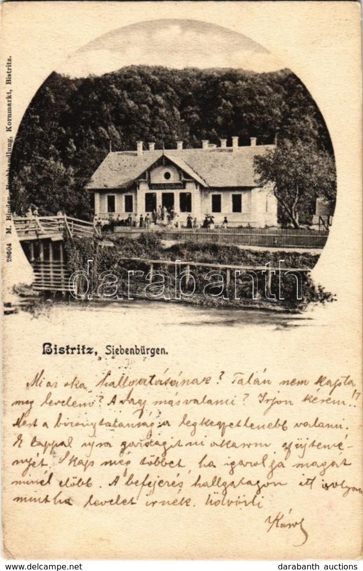 T2 1900 Beszterce, Bistritz, Bistrita; Dr. Keintzel Gyógyfürdője. M. Binder Kiadása / Wasserheilanstalt / Spa - Unclassified