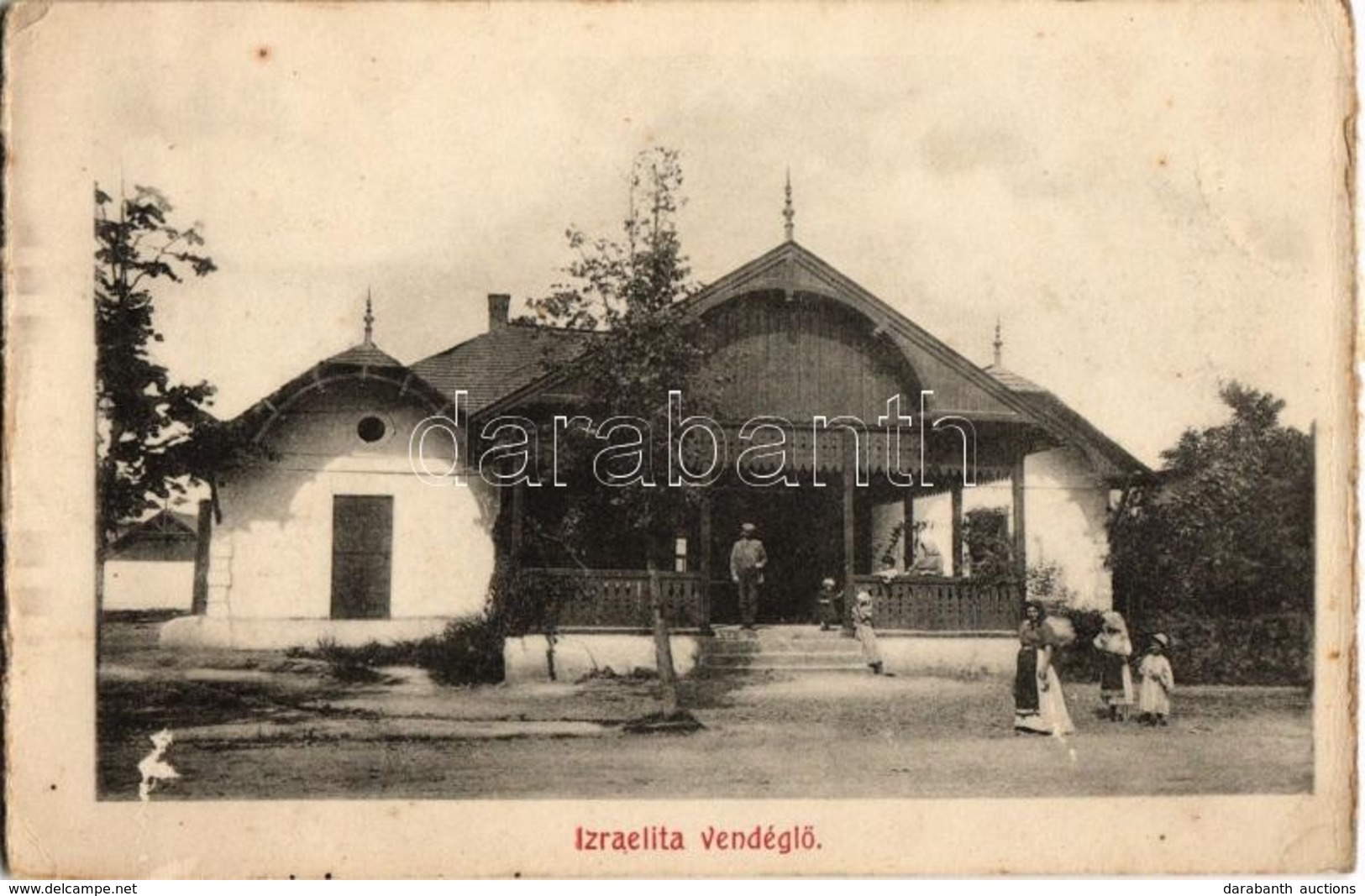 ** T2/T3 Bikszád-fürdő, Baile Bixad; Izraelita Vendéglő / Hotel Izraelit / Jewish Restaurant. Judaica  (képeslapfüzetből - Unclassified