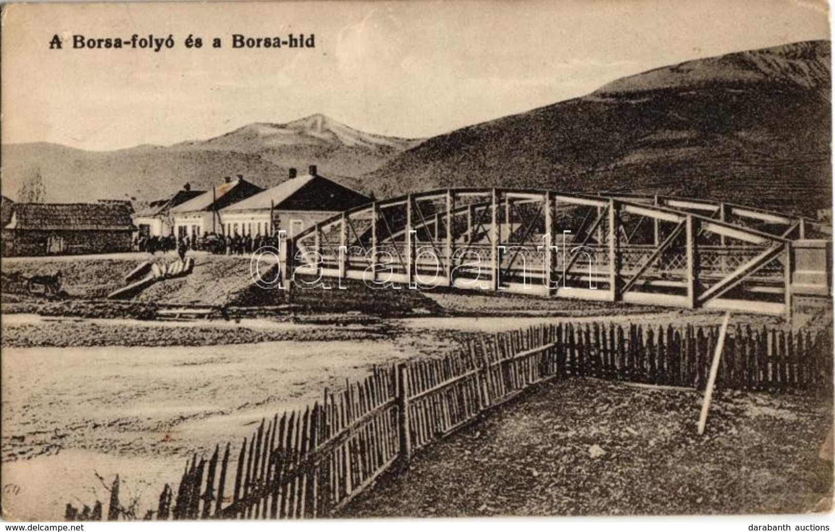 T2 1914 Borsa (Máramaros), Borsa-folyó és Híd / Riverside, Bridge - Unclassified