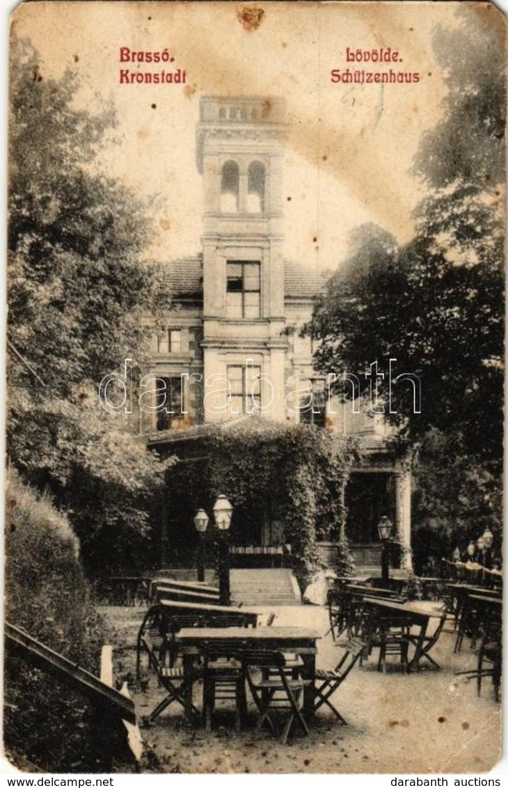 T2/T3 1912 Brassó, Kronstadt, Brasov; Lövölde Kertje / Schützenhaus / Shooting Hall's Garden (fl) - Unclassified