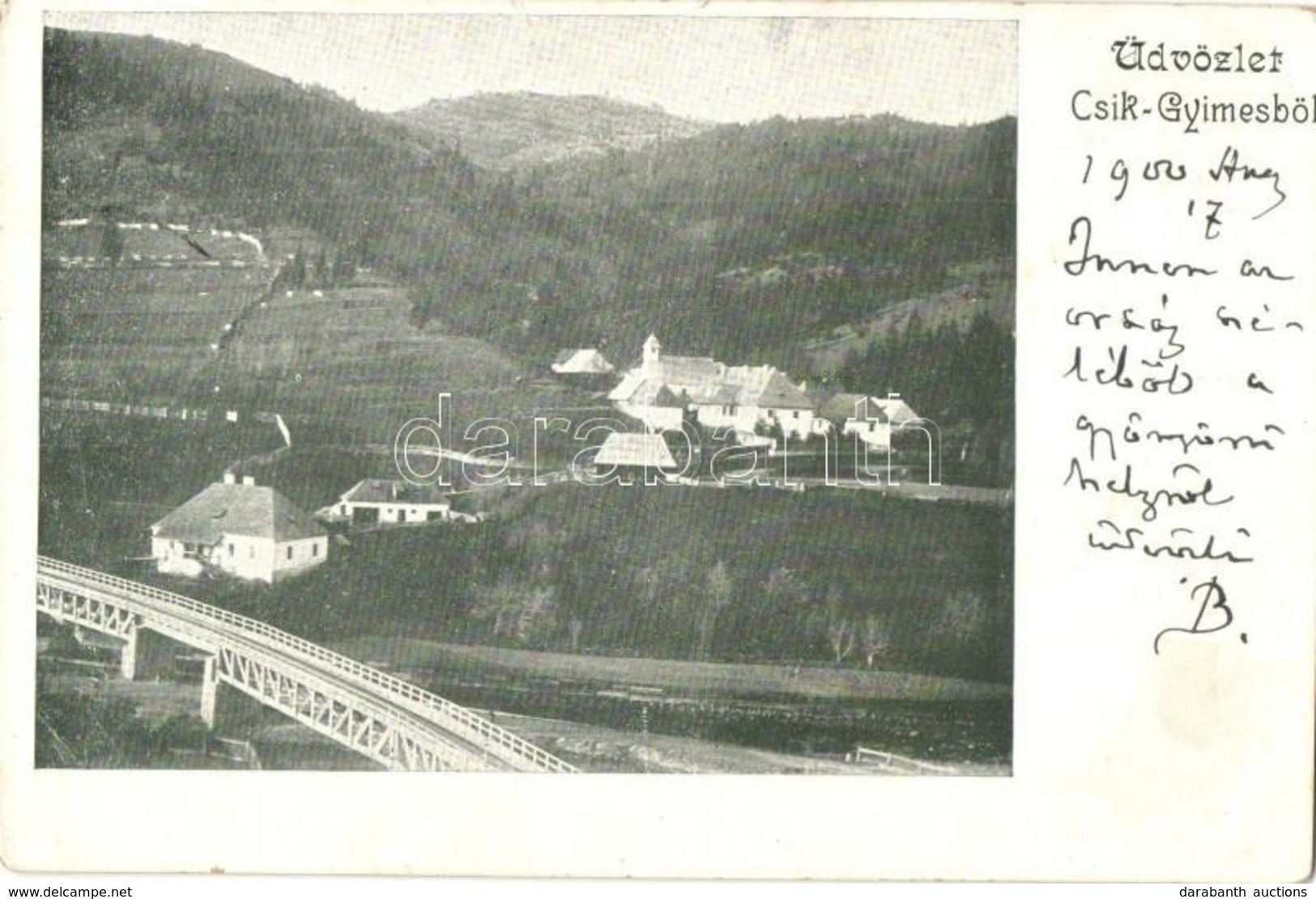 T2 1900 Csíkgyimes, Gyimes, Ghimes; Vasúti Híd / Railway Viaduct - Unclassified