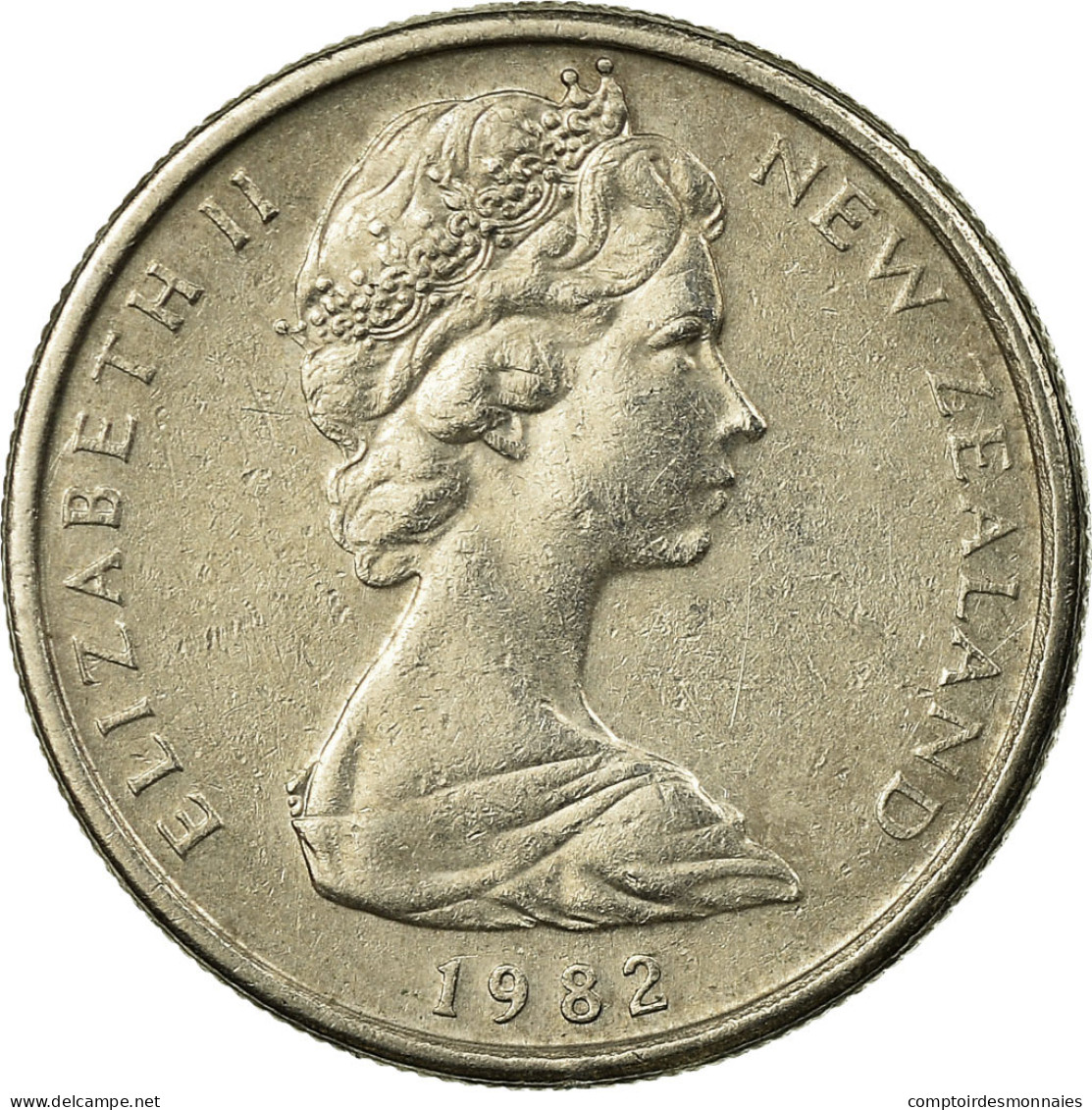 Monnaie, Nouvelle-Zélande, Elizabeth II, 5 Cents, 1982, TTB, Copper-nickel - Nouvelle-Zélande