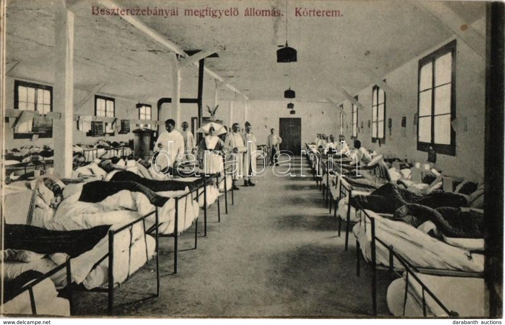 T2/T3 1915 Besztercebánya, Banská Bystrica; Megfigyelő állomás Kórterme, Belső Sérült Katonákkal / Military Hospital Int - Zonder Classificatie