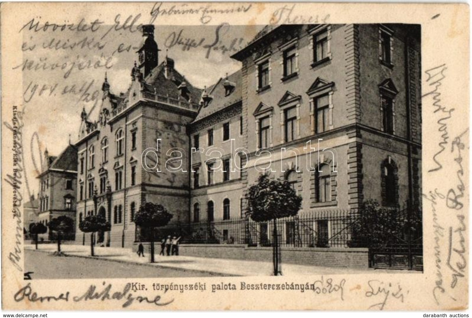 T2 1904 Besztercebánya, Banská Bystrica; Kir. Törvényszéki Palota / Palace Of Court - Non Classés