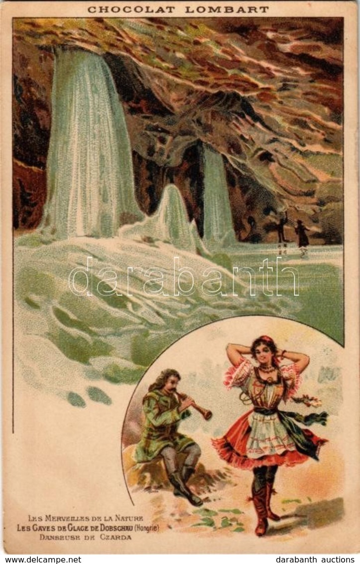 ** T2 Dobsina, Dobschau; Les Gaves De Glace / Jégbarlang, Folklór, Csárdás Tánc. Francia Csokoládé Reklám / Ice Cave, Hu - Unclassified